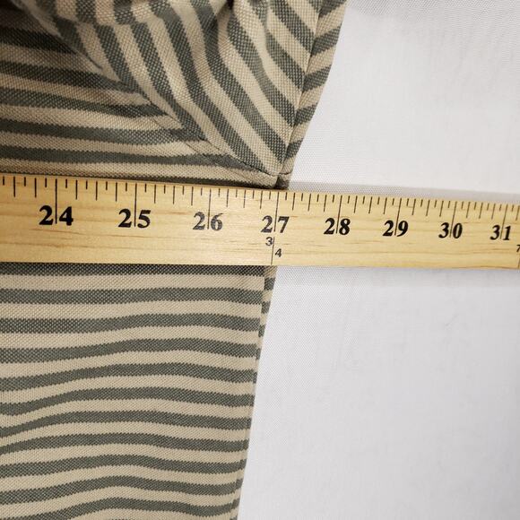 IZOD Polo Mens XXL Green Beige Striped Double Mercerized Short Sleeve Shirt - Picture 8 of 10